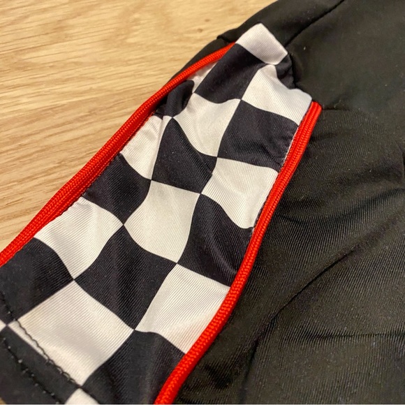 Small Black SHEIN Biker Crop Top Checkers - Picture 2 of 3